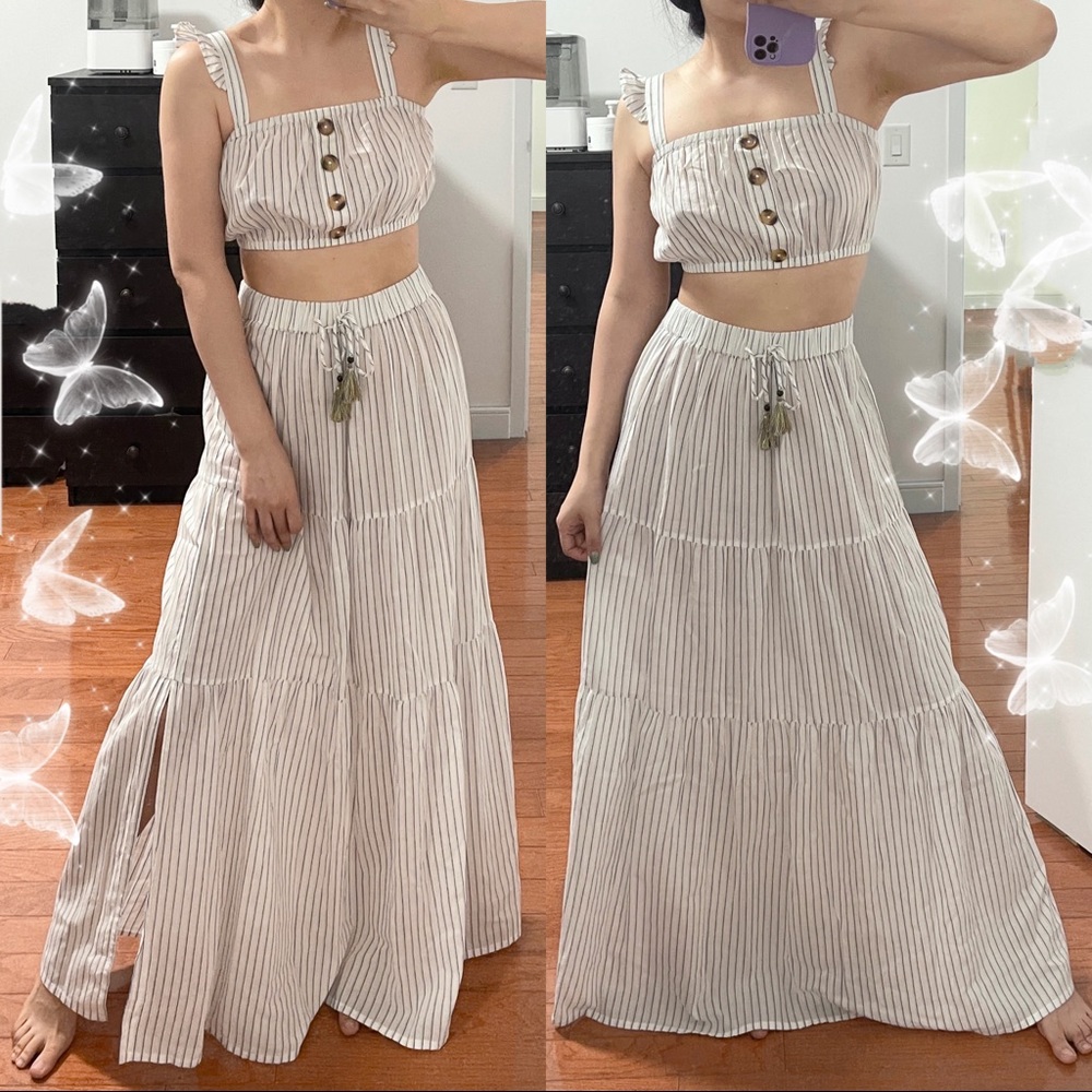Vertical stripe 2-piece set